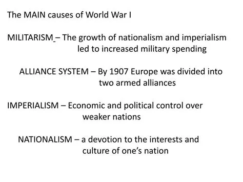 De Eerste Wereldoorlog; Een Ontstaan van Nationalisme en Militarisme Door Theodor Mommsen